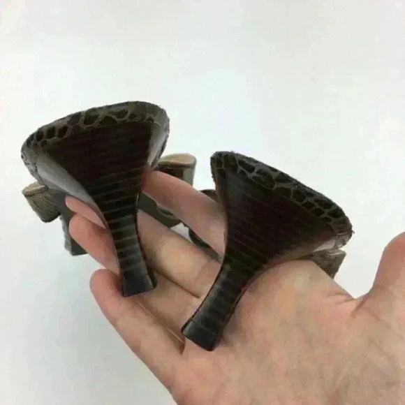 New CL Laundry Heels Sz 9 40 Jita Snakeskin Print - Picture 7 of 8